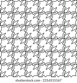 Stilvolle Textur mit Figuren aus Linien. Line Art. Schwarz-Weiß-Muster. Abstrakter Hintergrund für Webseiten, Texturen, Karten, Poster, Stoff, Textilien.