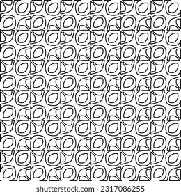 Stylish texture with figures from lines. Line art. Black and white pattern. Abstract background for web page, textures, card, poster, fabric, textile.