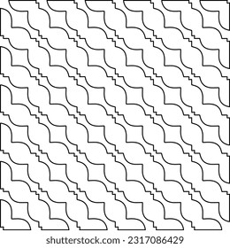 Textura elegante con figuras de líneas. Arte de línea. Patrón blanco y negro. Resumen de fondo para página web, texturas, tarjeta, afiche, tela, textil.