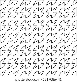 Stylish texture with figures from lines. Line art. Black and white pattern. Abstract background for web page, textures, card, poster, fabric, textile.