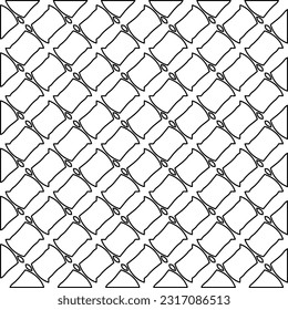 Stilvolle Textur mit Figuren aus Linien. Line Art. Schwarz-Weiß-Muster. Abstrakter Hintergrund für Webseiten, Texturen, Karten, Poster, Stoff, Textilien.
