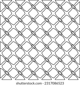 Stylish texture with figures from lines. Line art. Black and white pattern. Abstract background for web page, textures, card, poster, fabric, textile.