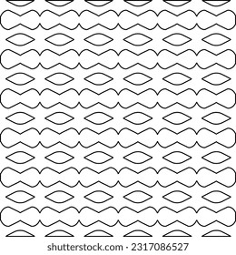 Stylish texture with figures from lines. Line art. Black and white pattern. Abstract background for web page, textures, card, poster, fabric, textile.