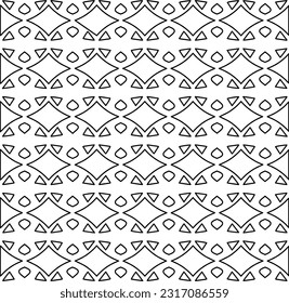 Stylish texture with figures from lines. Line art. Black and white pattern. Abstract background for web page, textures, card, poster, fabric, textile.