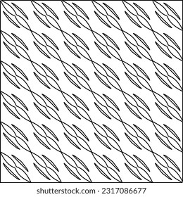 Stylish texture with figures from lines. Line art. Black and white pattern. Abstract background for web page, textures, card, poster, fabric, textile.