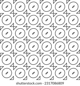 Stylish texture with figures from lines. Line art. Black and white pattern. Abstract background for web page, textures, card, poster, fabric, textile.