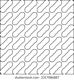 Stylish texture with figures from lines. Line art. Black and white pattern. Abstract background for web page, textures, card, poster, fabric, textile.