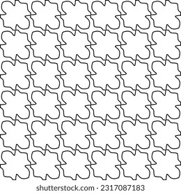 Stylish texture with figures from lines. Line art. Black and white pattern. Abstract background for web page, textures, card, poster, fabric, textile.