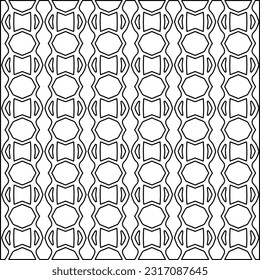 Stylish texture with figures from lines. Line art. Black and white pattern. Abstract background for web page, textures, card, poster, fabric, textile.