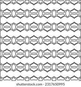 Stylish texture with figures from lines. Line art. Black and white pattern. Abstract background for web page, textures, card, poster, fabric, textile.