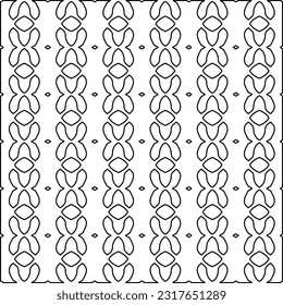 Stylish texture with figures from lines. Line art. Black and white pattern. Abstract background for web page, textures, card, poster, fabric, textile.