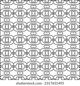 Stylish texture with figures from lines. Line art. Black and white pattern. Abstract background for web page, textures, card, poster, fabric, textile.