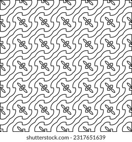 Stilvolle Textur mit Figuren aus Linien. Line Art. Schwarz-Weiß-Muster. Abstrakter Hintergrund für Webseiten, Texturen, Karten, Poster, Stoff, Textilien.