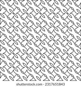 Stylish texture with figures from lines. Line art. Black and white pattern. Abstract background for web page, textures, card, poster, fabric, textile.