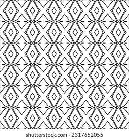 Stylish texture with figures from lines. Line art. Black and white pattern. Abstract background for web page, textures, card, poster, fabric, textile.