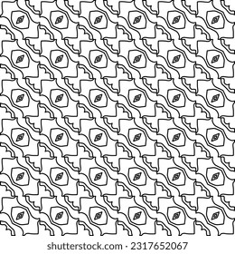 Stylish texture with figures from lines. Line art. Black and white pattern. Abstract background for web page, textures, card, poster, fabric, textile.