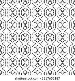Stylish texture with figures from lines. Line art. Black and white pattern. Abstract background for web page, textures, card, poster, fabric, textile.