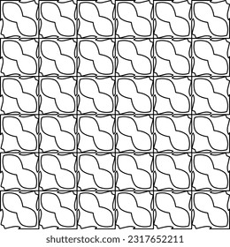 Stylish texture with figures from lines. Line art. Black and white pattern. Abstract background for web page, textures, card, poster, fabric, textile.