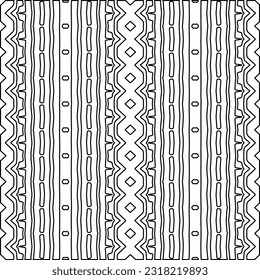 Stylish texture with figures from lines. Line art. Black and white pattern. Abstract background for web page, textures, card, poster, fabric, textile.