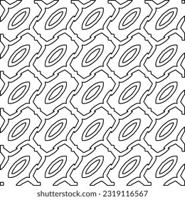 Stylish texture with figures from lines. Line art. Black and white pattern. Abstract background for web page, textures, card, poster, fabric, textile. 