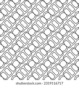 Stylish texture with figures from lines. Line art. Black and white pattern. Abstract background for web page, textures, card, poster, fabric, textile. 