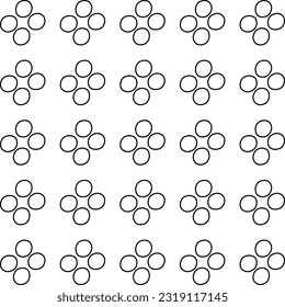 Stylish texture with figures from lines. Line art. Black and white pattern. Abstract background for web page, textures, card, poster, fabric, textile. 