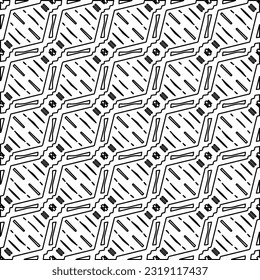  Stylish texture with figures from lines. Line art. Black and white pattern. Abstract background for web page, textures, card, poster, fabric, textile. 