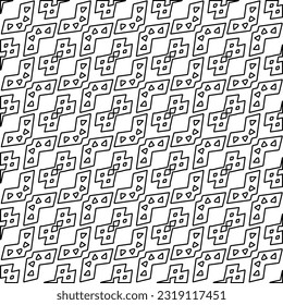  Stylish texture with figures from lines. Line art. Black and white pattern. Abstract background for web page, textures, card, poster, fabric, textile. 