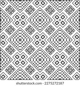 Stylish texture with figures from lines.Abstract geometric black and white pattern for web page, textures, card, poster, fabric, textile. Monochrome graphic repeating design.