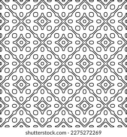 Stylish texture with figures from lines.Abstract geometric black and white pattern for web page, textures, card, poster, fabric, textile. Monochrome graphic repeating design.