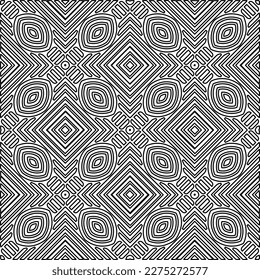 Textura elegante con figuras de líneas.Patrón geométrico en blanco y negro para páginas web, texturas, tarjetas, afiches, tela, textil. Diseño repetitivo gráfico monocromo. 