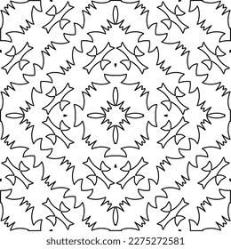Stilvolle Textur mit Figuren aus Linien.Abstraktes geometrisches Schwarz-Weiß Muster für Webseiten, Texturen, Karten, Poster, Stoff, Textilien. Monochrome grafische Wiederholungsdesign.