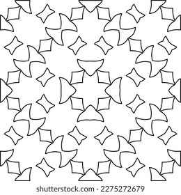 Stylish texture with figures from lines.Abstract geometric black and white pattern for web page, textures, card, poster, fabric, textile. Monochrome graphic repeating design.