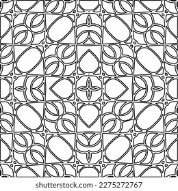 Stylish texture with figures from lines.Abstract geometric black and white pattern for web page, textures, card, poster, fabric, textile. Monochrome graphic repeating design. 