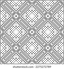 Stylish texture with figures from lines.Abstract geometric black and white pattern for web page, textures, card, poster, fabric, textile. Monochrome graphic repeating design.