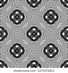 Textura elegante con figuras de líneas.Patrón geométrico en blanco y negro para páginas web, texturas, tarjetas, afiches, tela, textil. Diseño repetitivo gráfico monocromo. 