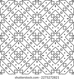 Stylish texture with figures from lines.Abstract geometric black and white pattern for web page, textures, card, poster, fabric, textile. Monochrome graphic repeating design. 