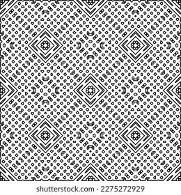 Stylish texture with figures from lines.Abstract geometric black and white pattern for web page, textures, card, poster, fabric, textile. Monochrome graphic repeating design.