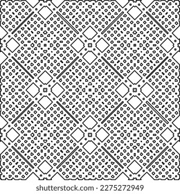 Stylish texture with figures from lines.Abstract geometric black and white pattern for web page, textures, card, poster, fabric, textile. Monochrome graphic repeating design.