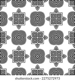 Stylish texture with figures from lines.Abstract geometric black and white pattern for web page, textures, card, poster, fabric, textile. Monochrome graphic repeating design. 