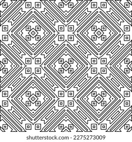 Textura elegante con figuras de líneas.Patrón geométrico en blanco y negro para páginas web, texturas, tarjetas, afiches, tela, textil. Diseño repetitivo gráfico monocromo.
