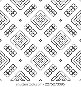 Stylish texture with figures from lines.Abstract geometric black and white pattern for web page, textures, card, poster, fabric, textile. Monochrome graphic repeating design. 