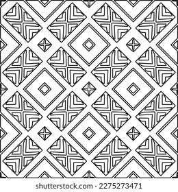 Stylish texture with figures from lines.Abstract geometric black and white pattern for web page, textures, card, poster, fabric, textile. Monochrome graphic repeating design. 