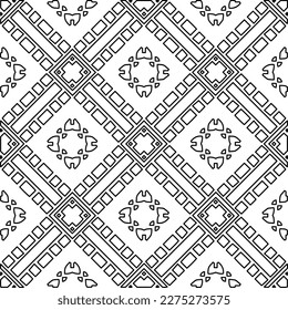 Textura elegante con figuras de líneas.Patrón geométrico en blanco y negro para páginas web, texturas, tarjetas, afiches, tela, textil. Diseño repetitivo gráfico monocromo. 