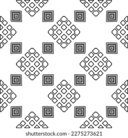 Stylish texture with figures from lines.Abstract geometric black and white pattern for web page, textures, card, poster, fabric, textile. Monochrome graphic repeating design. 