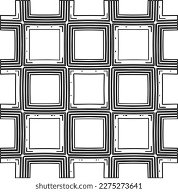 Textura elegante con figuras de líneas.Patrón geométrico en blanco y negro para páginas web, texturas, tarjetas, afiches, tela, textil. Diseño repetitivo gráfico monocromo. 