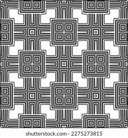 Stylish texture with figures from lines.Abstract geometric black and white pattern for web page, textures, card, poster, fabric, textile. Monochrome graphic repeating design. 