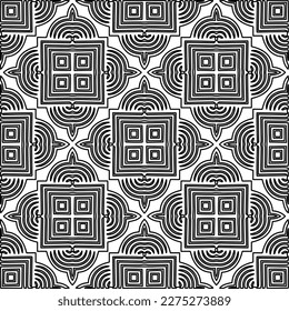 Stilvolle Textur mit Figuren aus Linien.Abstraktes geometrisches Schwarz-Weiß Muster für Webseiten, Texturen, Karten, Poster, Stoff, Textilien. Monochrome grafische Wiederholungsdesign. 