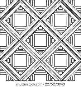 Stylish texture with figures from lines.Abstract geometric black and white pattern for web page, textures, card, poster, fabric, textile. Monochrome graphic repeating design. 