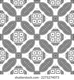 Textura elegante con figuras de líneas.Patrón geométrico en blanco y negro para páginas web, texturas, tarjetas, afiches, tela, textil. Diseño repetitivo gráfico monocromo. 